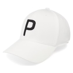 P Cap White Glow/Black Adjustable - Puma