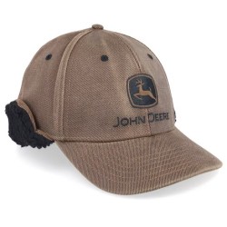 Oil Cotton Sherpa Lining Brown Earflap - John Deere