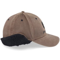 Oil Cotton Sherpa Lining Brown Earflap - John Deere