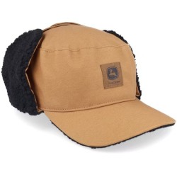 Cotton/Faux Fur Lining Hat Coyote Brown Earflap - John Deere