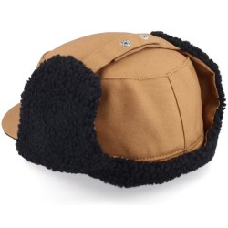 Cotton/Faux Fur Lining Hat Coyote Brown Earflap - John Deere