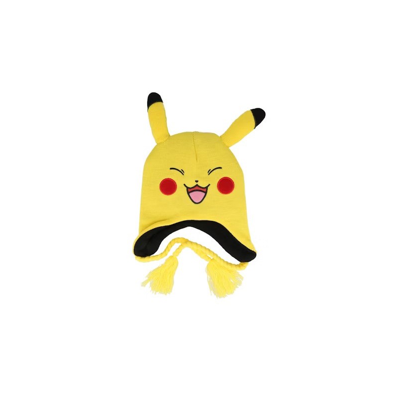 Pokémon Novelty Pikachu Knitted Sherpa Earflap Beanie - Difuzed