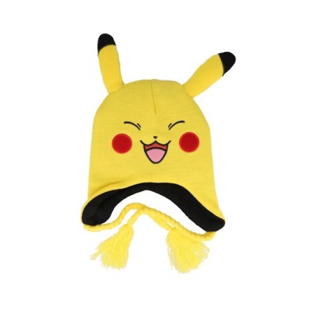Pokémon Novelty Pikachu Knitted Sherpa Earflap Beanie - Difuzed
