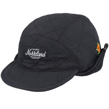 Kiruna Quilted Cap Black Earflap – SQRTN