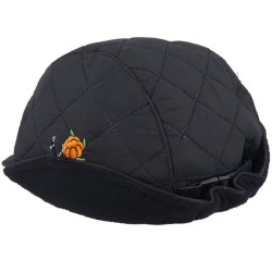 Kiruna Quilted Cap Black Earflap – SQRTN