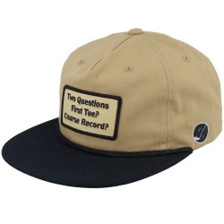Golf Patch Logo Rope Khaki/Black Snapback - Pins & Stripes