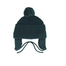 Kids 66 Earflap Beanie Green Gables Pom – Vans