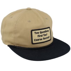 Golf Patch Logo Rope Khaki/Black Snapback - Pins & Stripes