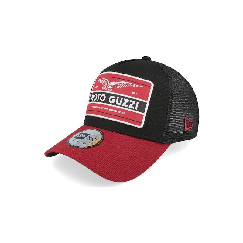 Moto Guzzi Graphic Patch Black/Scarlet A-frame Trucker - New Era