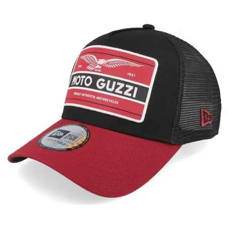Moto Guzzi Graphic Patch Black/Scarlet A-frame Trucker - New Era
