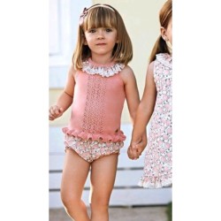 Conjunto bebé / niña flores dos piezas R300957