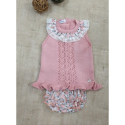 Conjunto bebé / niña flores dos piezas R300957