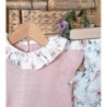 Conjunto bebé / niña flores rosa dos piezas R091250