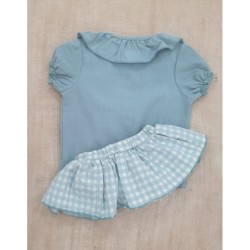 Conjunto niña bombacho vichy colección Asia R240542