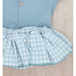 Conjunto niña bombacho vichy colección Asia R240542