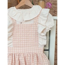 Conjunto niña Falda peto vichy colección Africa R240539