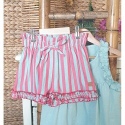 Conjunto niña rayas verde / coral JV R240541
