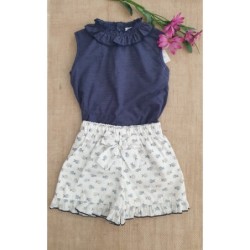 Conjunto niña Short peces + Blusa R240529