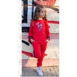 Nekenia Chándal Infantil Rojo Sudadera Serigrafía Muñecas Cajas Pantalón Largo Art. 2211023