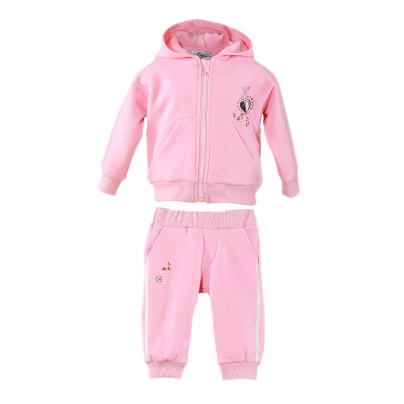 Miranda Chandal Bebé Niña Rosa Oscuro Capucha Serigrafía Corazón 0536
