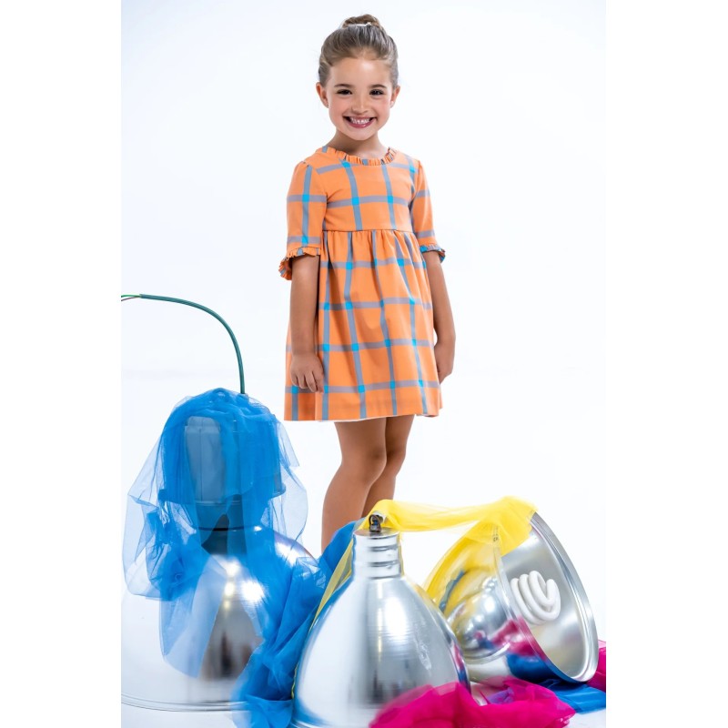 Vestido de niña cuadros