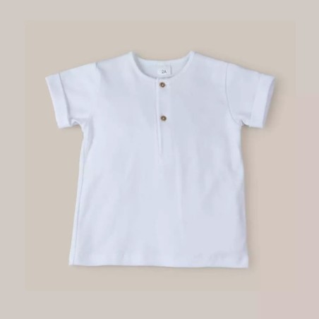 CAMISETA MANGA CORTA ALGODON BLANCA