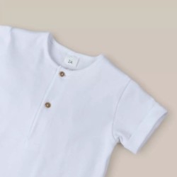 CAMISETA MANGA CORTA ALGODON BLANCA