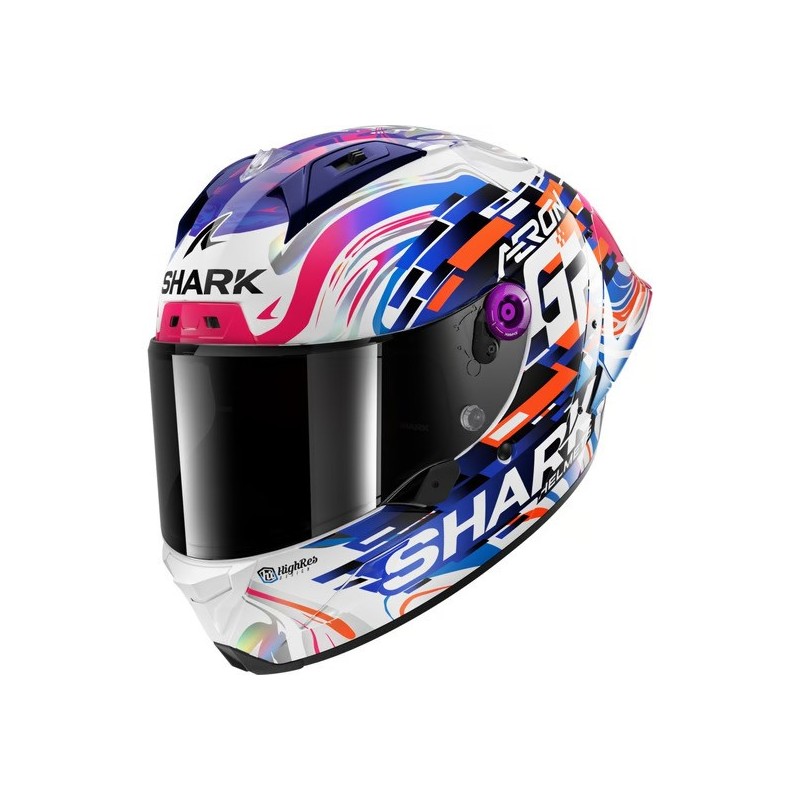 Casco SHARK Aeron GP Replica Zarco Carbon / Violet / Blue
