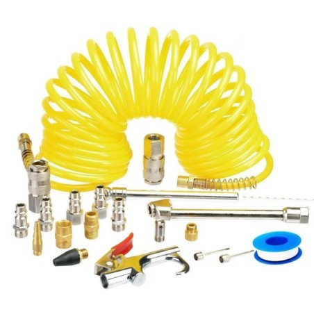 Kit de racores y accesorios para compresor. 20 Piezas