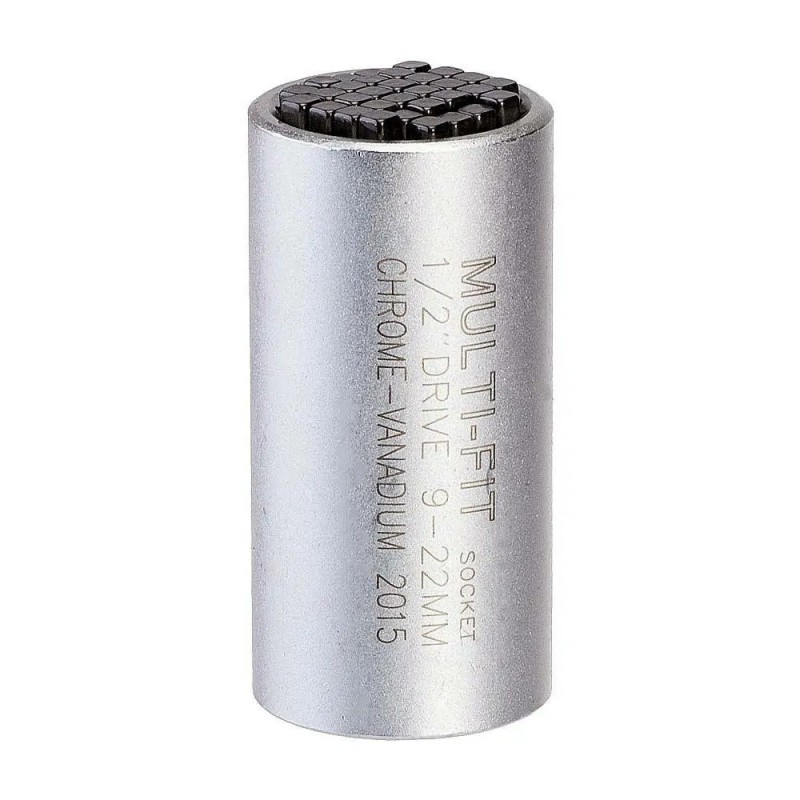 Llave de vaso universal para tuercas y tornillos de 9 a 21 MM. 1/2”