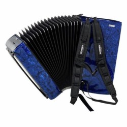 Hohner Bravo III 96 silent key blue