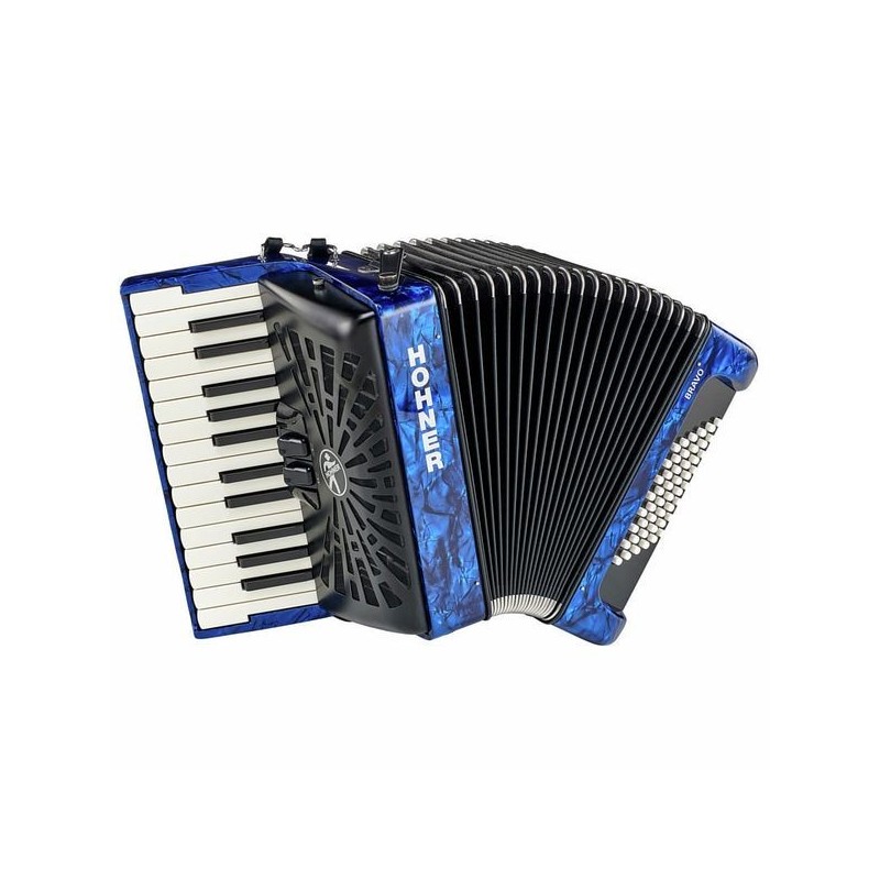 Hohner Bravo II 48 Blue silent key