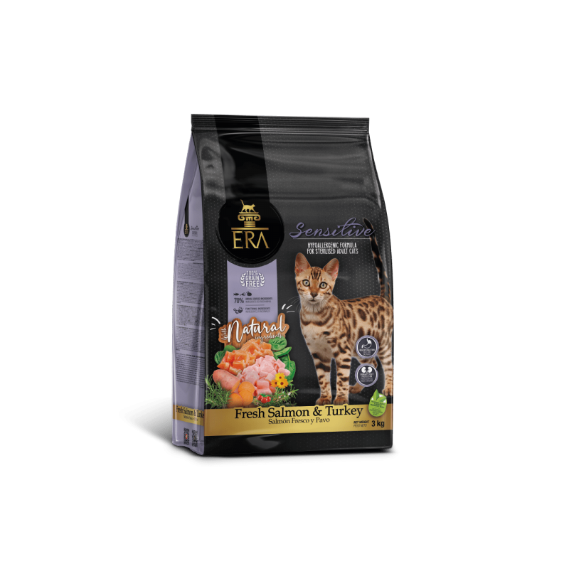 ERA CENTURION para gatos esterilizados de Salmón y pavo