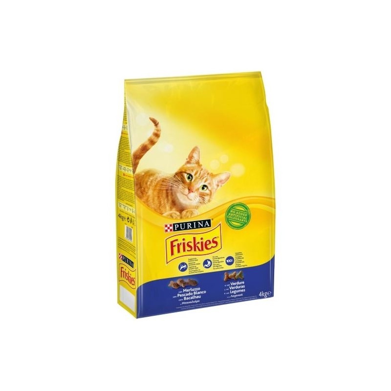 Friskies Pienso Gato Adult Bacalao y Verduras 4 kg