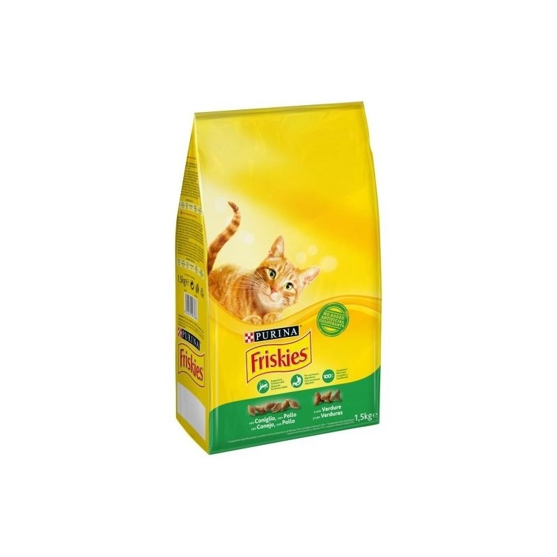 Friskies Pienso Gato Adult con Conejo, Pollo y Verduras