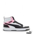 Botín Puma Rebound V6 Negro Rosa