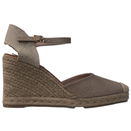 CUÑA ESPARTO MAYO PLANTILLA MEMORY FOAM ORO BRILLO