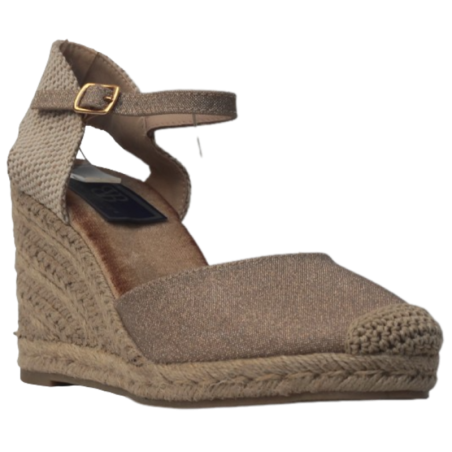 CUÑA ESPARTO MAYO PLANTILLA MEMORY FOAM ORO BRILLO